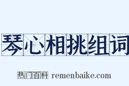 琴心相挑组词是什么意思的图片